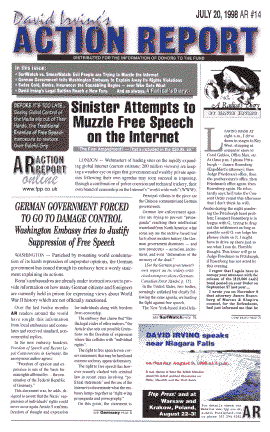 Front page of Action Report No.14