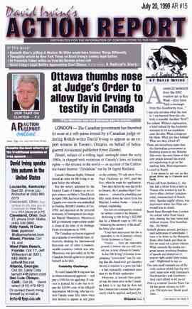 Action Report No.15, front page