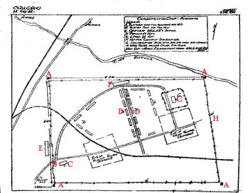 Sketch map of Auschwitz