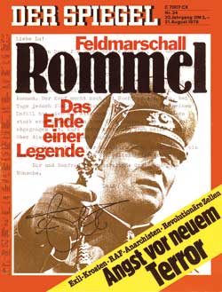 Spiegel front cover, Irving series on Rommel