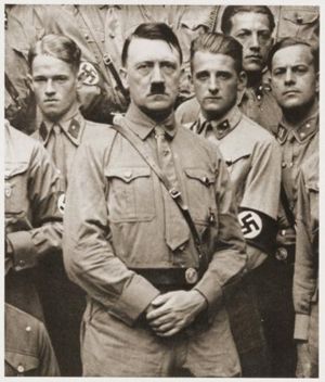 Hitler with young men