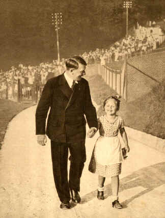 Hitler and Bernile Nienau hand in hand
