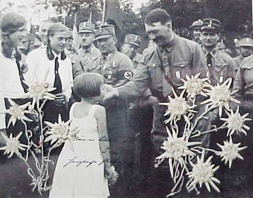 Hitler and a child, Eva