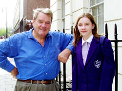 David Irving with daughter Jessica, 2004