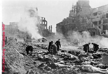 Corpses publicly cremated in Dresden