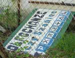 trashed Wolfsschanze sign