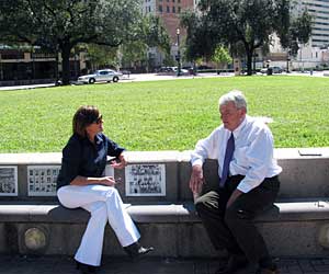 Journalist Paige with Irving